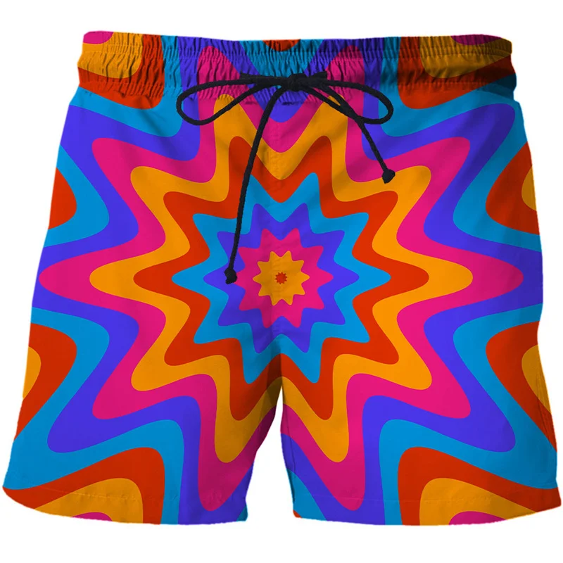 2023 New Psychedelic Short Pants Women Men Kid 3D Printed Fashion Swim Trunks Beach Shorts Skateboard Sport Casual Loose Shorts