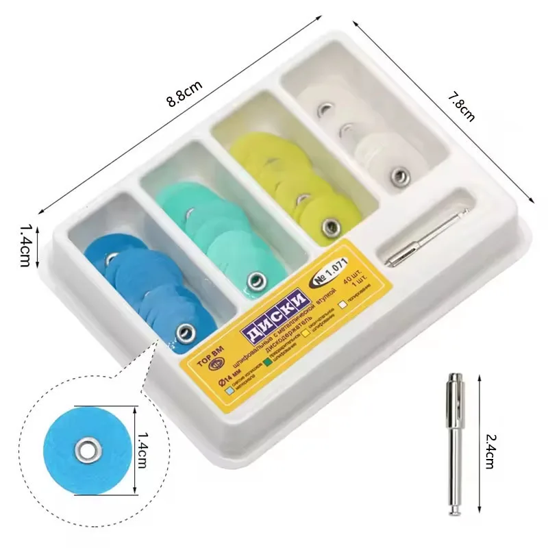 Disques de polissage dentaire, mandrin de tige de maintien, disque flexible Soflex, tige RA, matériel de blanchiment des dents, outils de dentisterie, consommables, 40 pièces