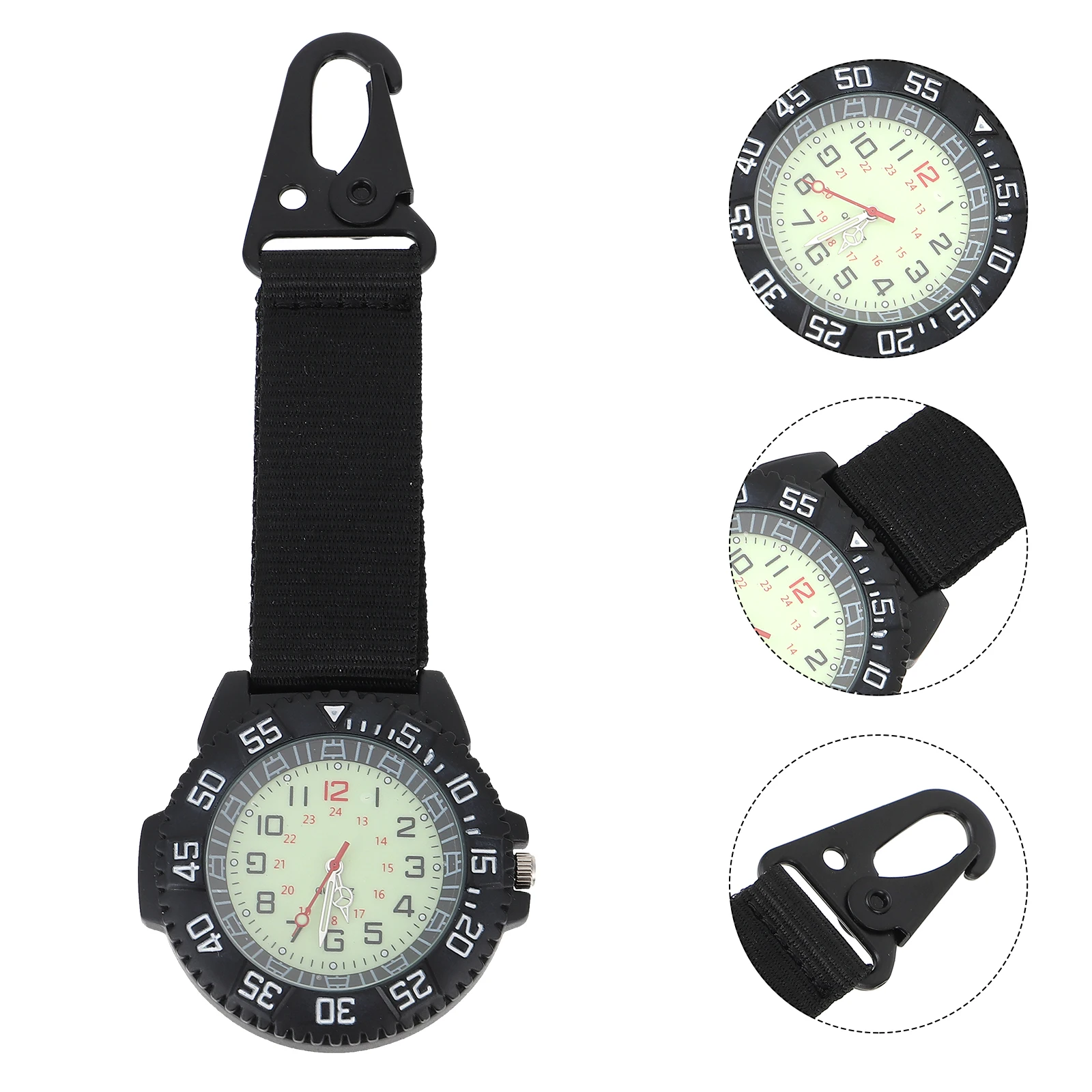 Outdoor Clip Watch Zinc Alloy Hanging Mountaineering Pocket Watch Classic Design Simple Style Watches