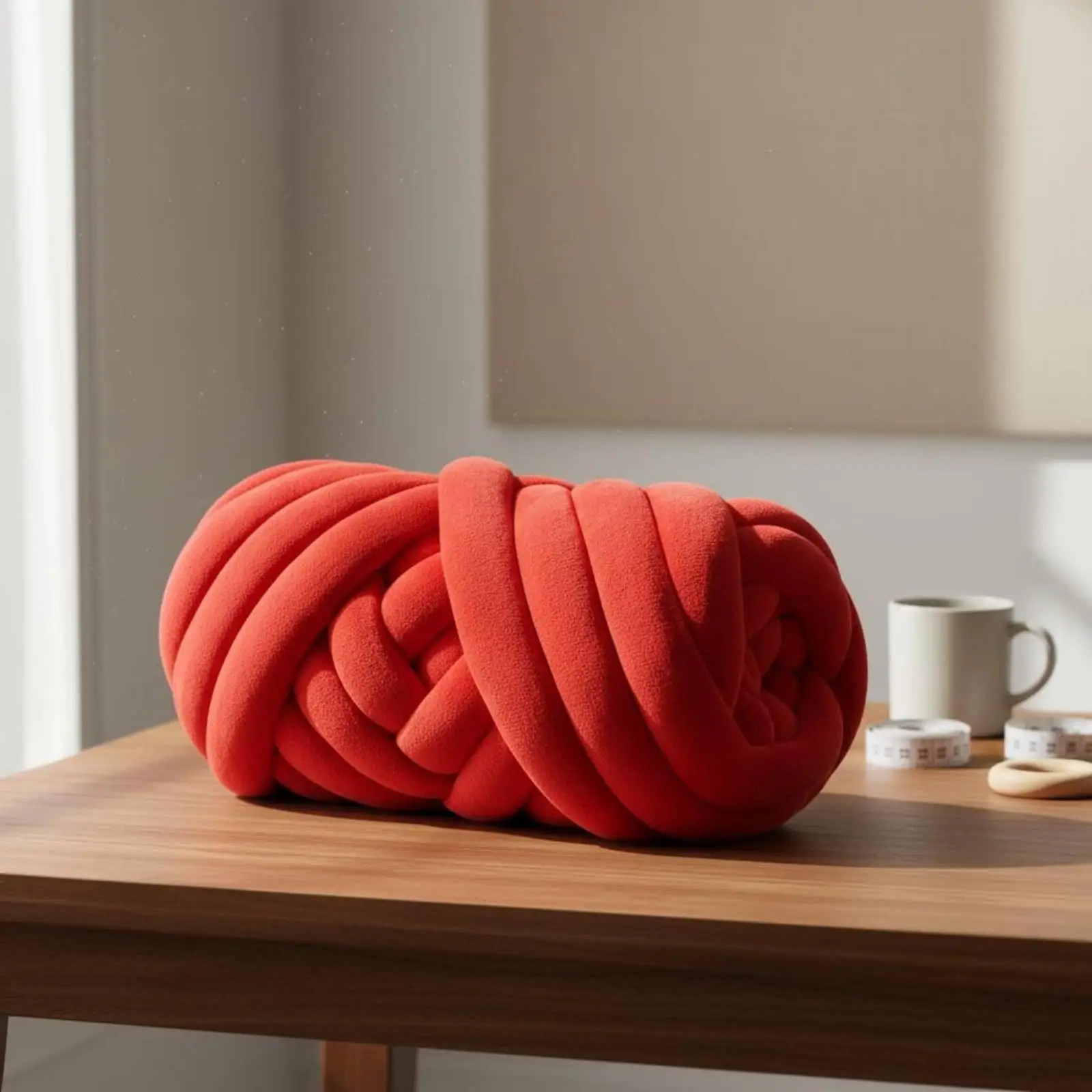Velvet Tube Yarn Beginner Friendly Filled Yarn No Shedding Craft Material for