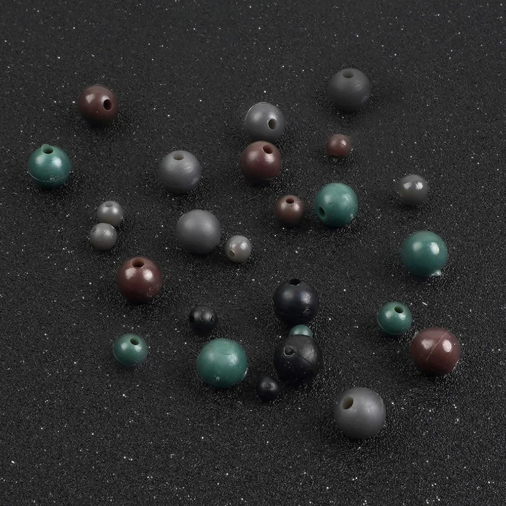 500Pcs Soft Rubber Fishing Beads lure Fishing Accessories Fishing Bait rigs Round Eggs buffer beads for Carp Fishing Tackle