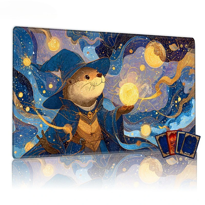 Wizard Otter's Luminescent Ball Extraterrestrial Night Sky CCG TCG RPG Game Pad, suitable for trading card games pc accessories