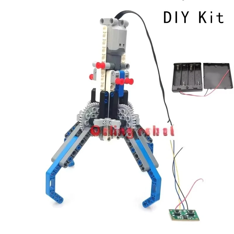 4 Fingers Manipulator Claw Grab Hook Compatible Lego Robot Grippers Turbine Building Block for Robot Arm Electric Claw Grappling