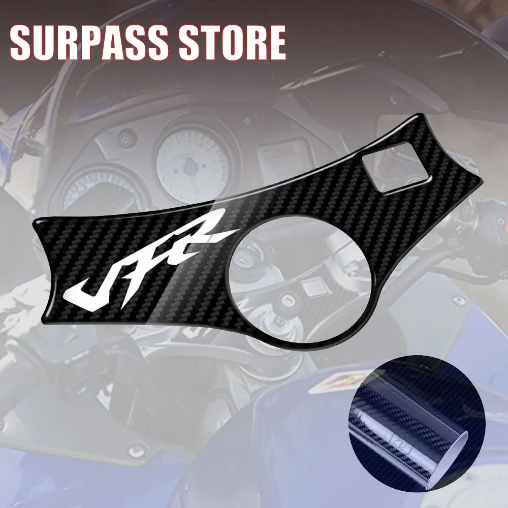 

3D Carbon-look Upper Triple Yoke Defender For Honda VFR800 Up To 2001 motorcycle front fork sticker