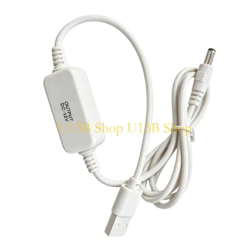 U13B Routers Backup Power Cable with USB-A 5V 2A Input and DC5.5X2.1Mm 12V Output