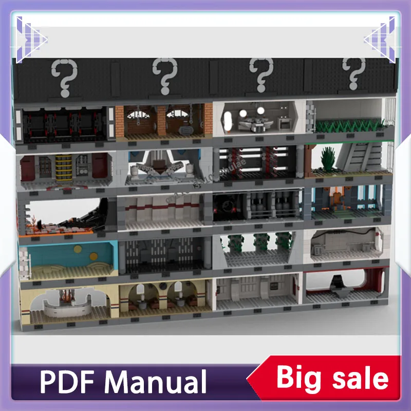 

Building blocks set Minifigure Display cabinet stackable crates space war Film adults bricks model Christmas gift