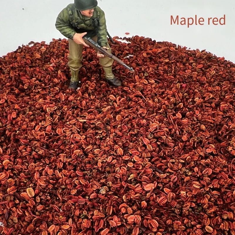 Miniatur-Diorama-Szenenblätter – Herbst-Ahorn-Herbstblattfüller, DIY-Pflanzenlandschaftsbau für Sandtisch und Modell-Terrain-Zubehör