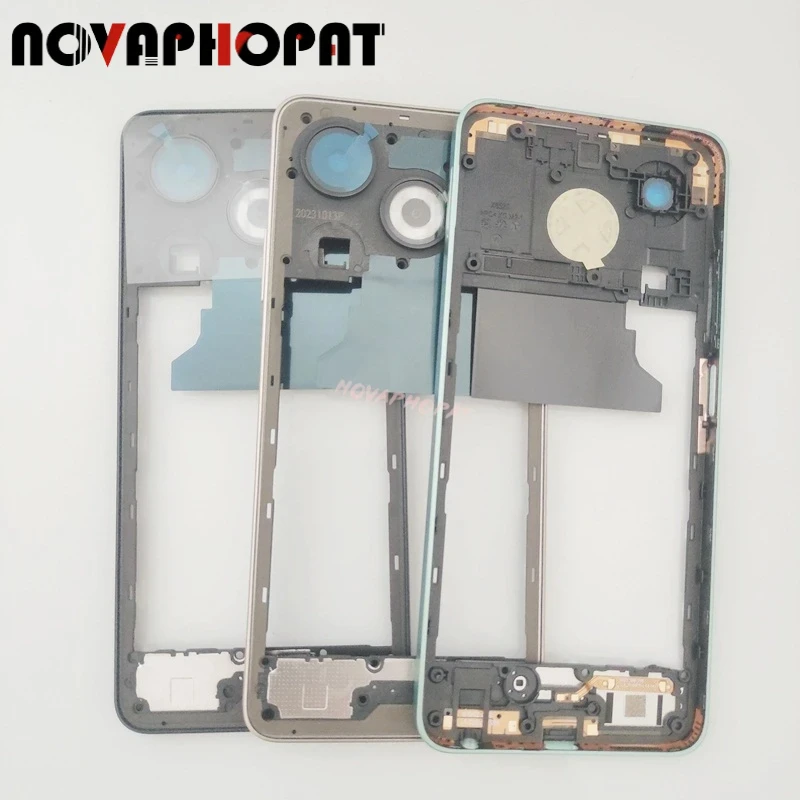 

Novaphopat For Infinix Smart 8 X6525 Middle Frame Housing Case Middle Bezel Plate With Side Volume Key Button