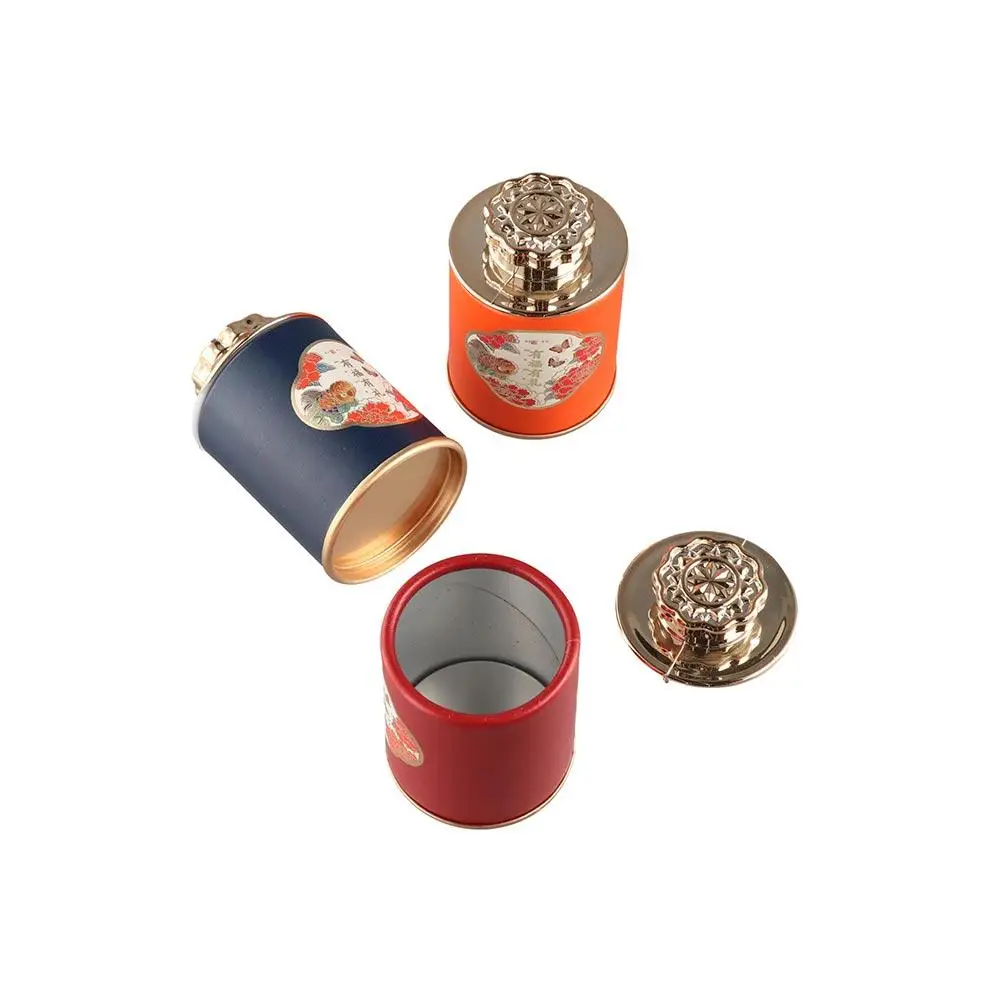 

Storage Can Paper Empty Tea Tin Can Mini Portable Tea Packaging Box Exquisite Small Storage Jar Green Black Tea