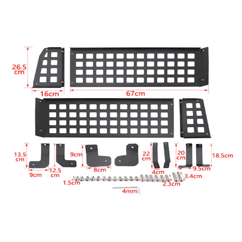 Bagażnik samochodowy boczny schowek wielofunkcyjny Organizer wspornik Suzuki Jimny JB74 2019-2024 schowki akcesoria do wnętrz