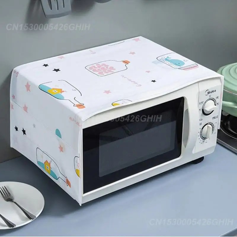 1~4PCS Printing Microwave Oven Dust Covers Avoid Falling Ash Microwave Oven Dust Cover Household Accessories