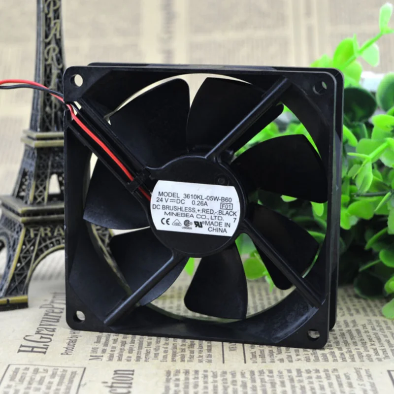 X 1PCS For NMB 3610KL-05W-B60 | 24V 0.26A | 9CM | Mute Industrial Chassis Cooling Fan