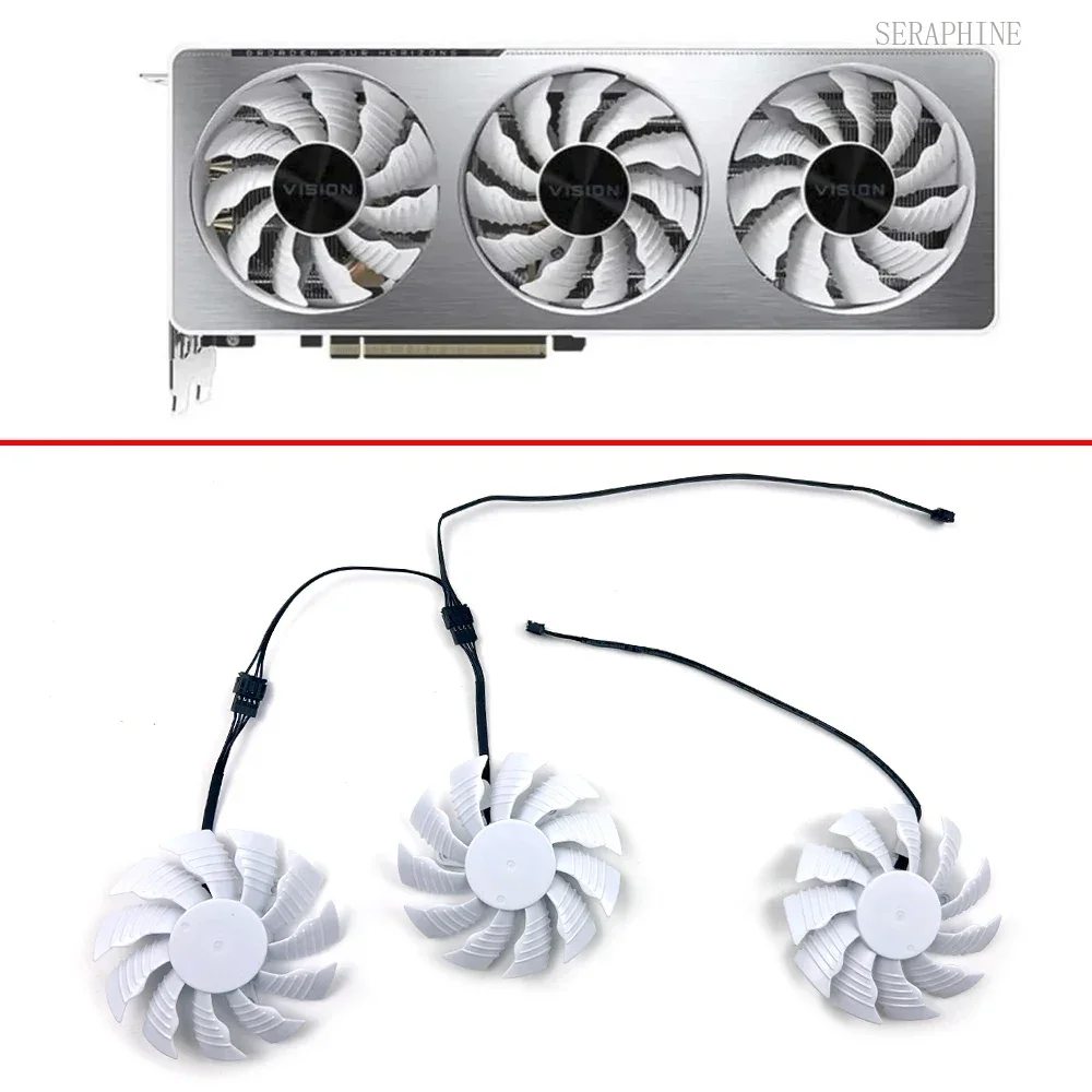 Cooling Fan 82MM 4PIN T128015SU for Gigabyte GeForce RTX 3070 VISION OC 8G RTX 3060 Ti VISION OC 8G Video LHR Card Fans