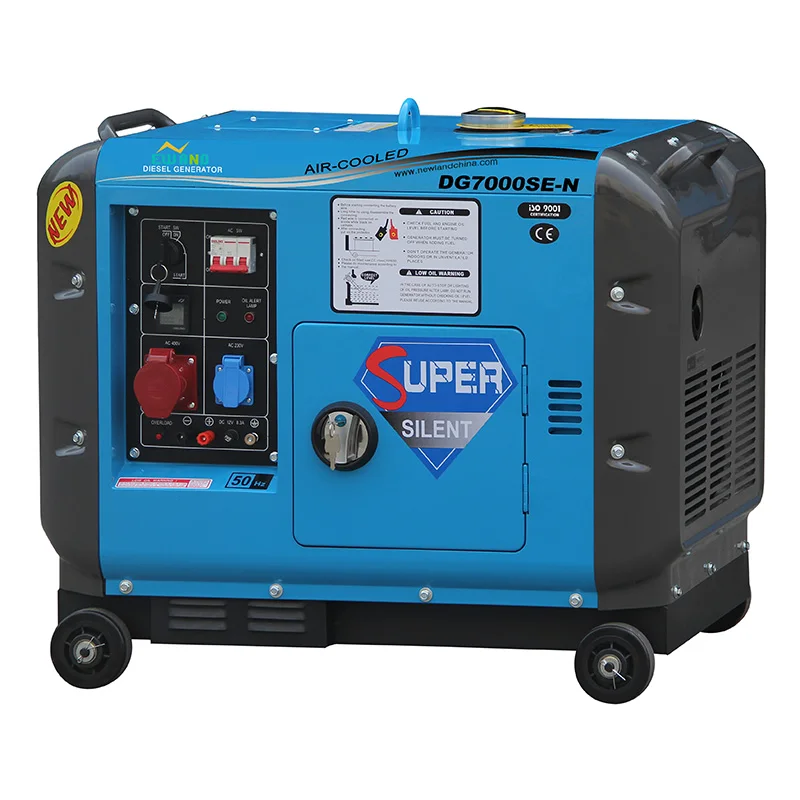 3 Phase Portable Diesel Generator 6kw 6 Kva Super Silent Type Air Cooled Diesel Generators For Home Use