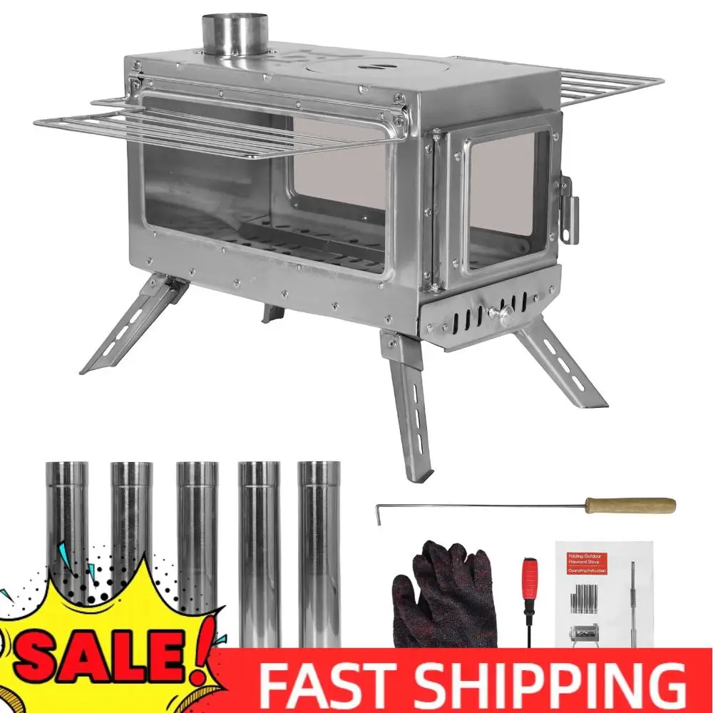 

Дровяная печь для обогрева с дымоходом, обеспечивающая чистое сжигание, нержавеющая, для палаток, укрытий, кемпинга