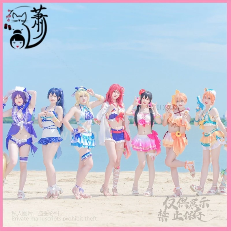 Anime Love Live Days 9 Personaggi Kousaka Honoka Costume da bagno Minami Umi Eli Costumi da bagno Costumi Cosplay Halloween Party Gioco di ruolo XL