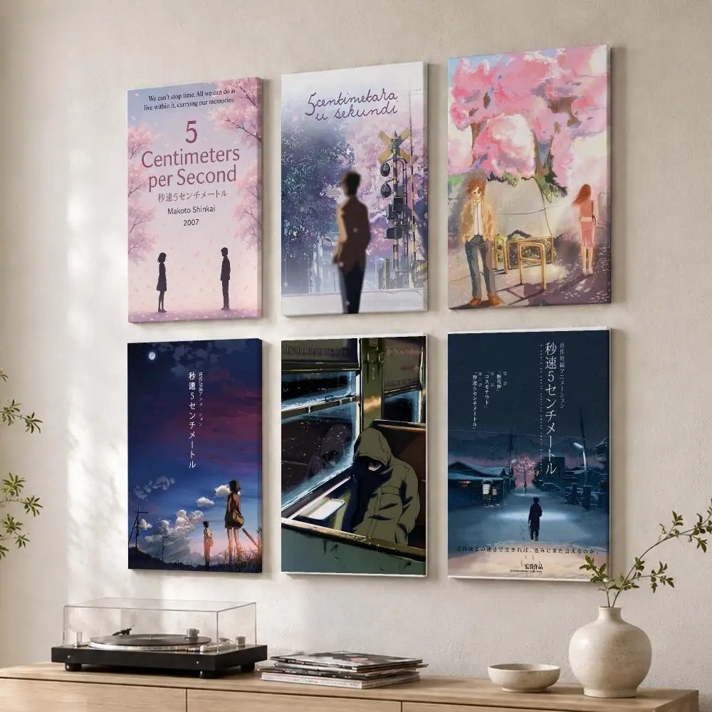 5 C-Centimeters Per Second Framed Wall Painting Wood Framed Wall Art Print For Bedroom Living Room Hallway Office Home Decor