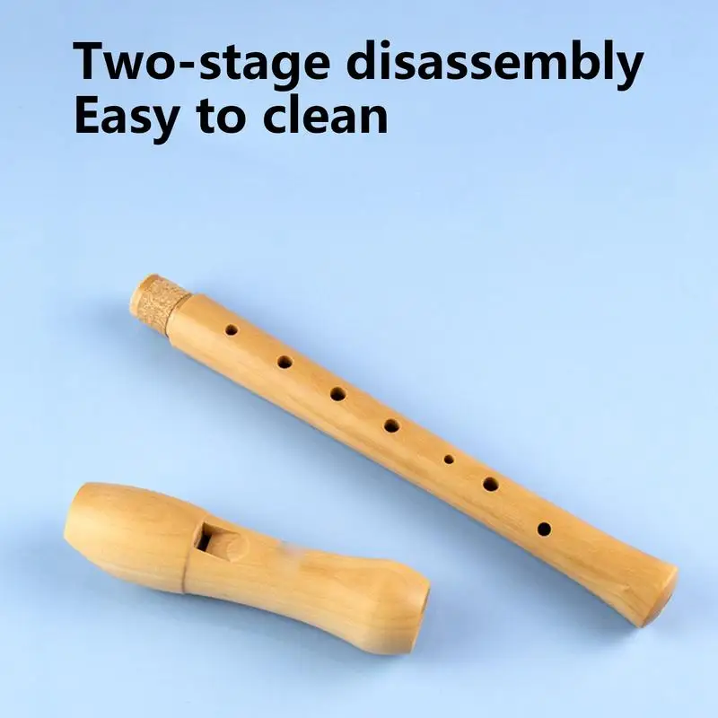 Wooden Recorder 8 Hole Fingering Flute Kids Soprano Recorder Soprano Recorder Instrument With Lubricating Grease And Cleaning