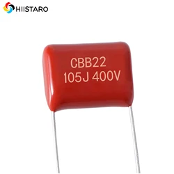 10/50pcs CBB22 105J 400V Metallized Polypropylene Film Capacitor 5% p15 p20 Pitch 15/20mm