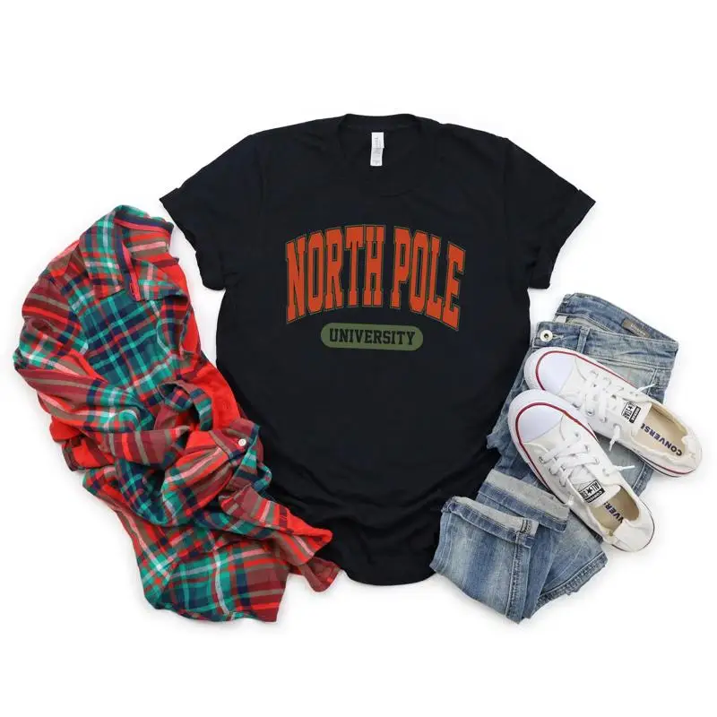 North Pole T Shirt Matching Christmas Family Funny Group Squad