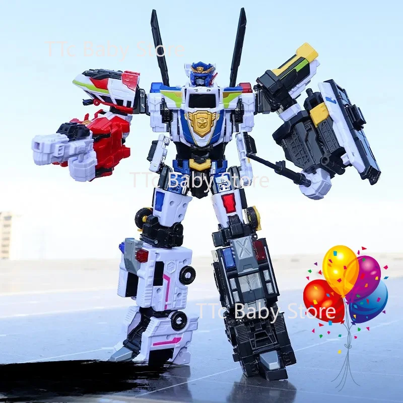 

2026 Mini Force Super Cop King Power Super Heavy Armor King Thunder King Five-in-One Toy Car Transforming Boy Birthday Gift