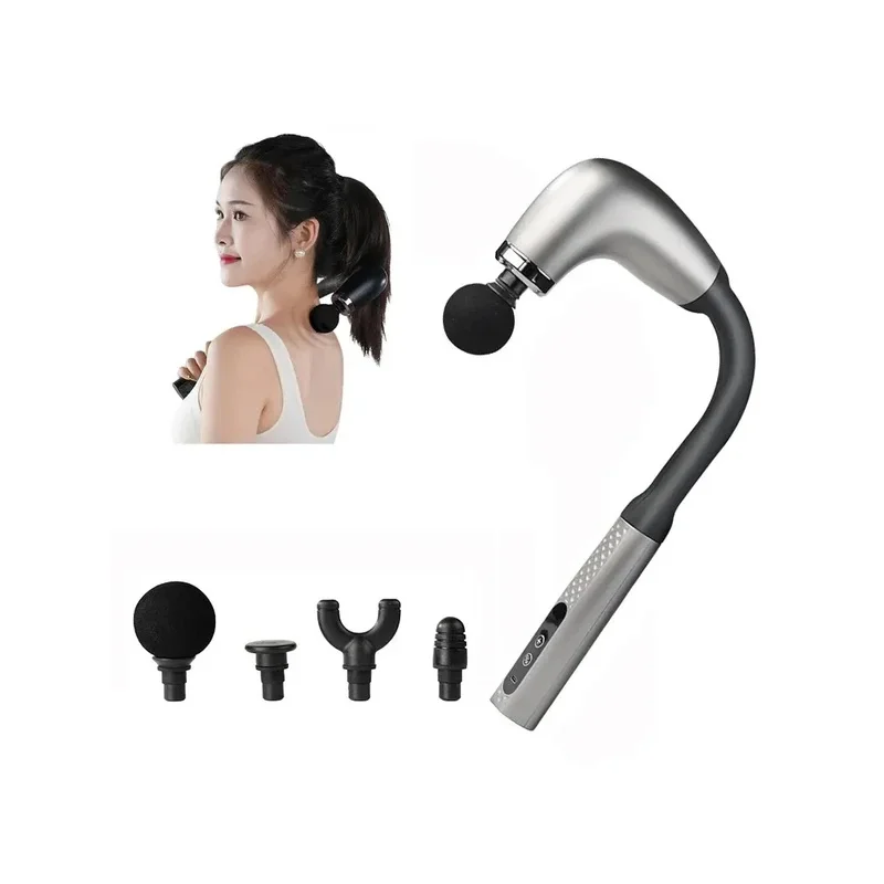 

2026 New Smart Curved Hook Fascia Gun Electric Massager Massage Hammer Electric Fascia Gun Home Handheld Hammer Back Artifact