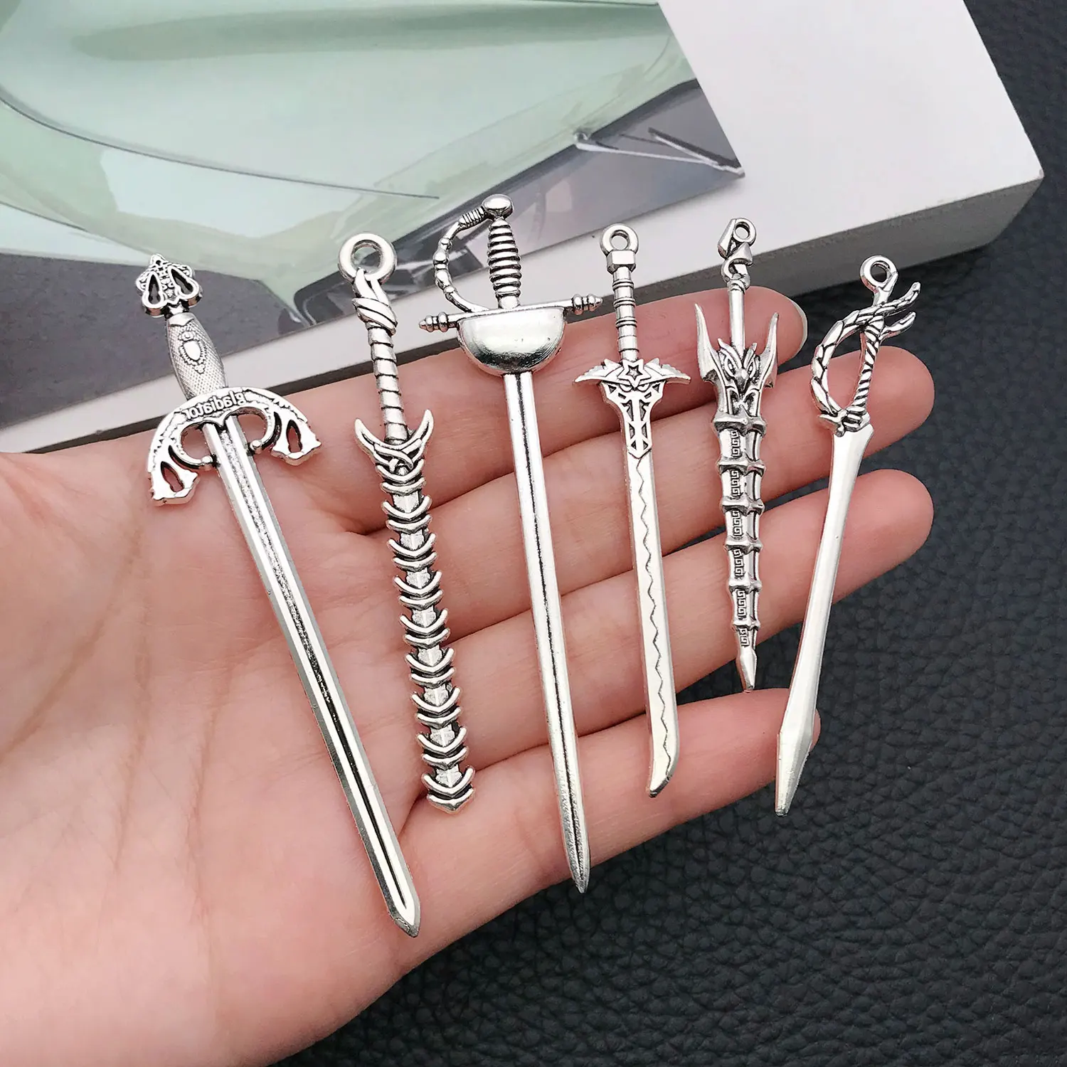 

5/20 шт. Подвески-мечи — готические закладки и принадлежности для изготовления ювелирных изделий! (Идеально подходит для любителей фэнтези, считыватель