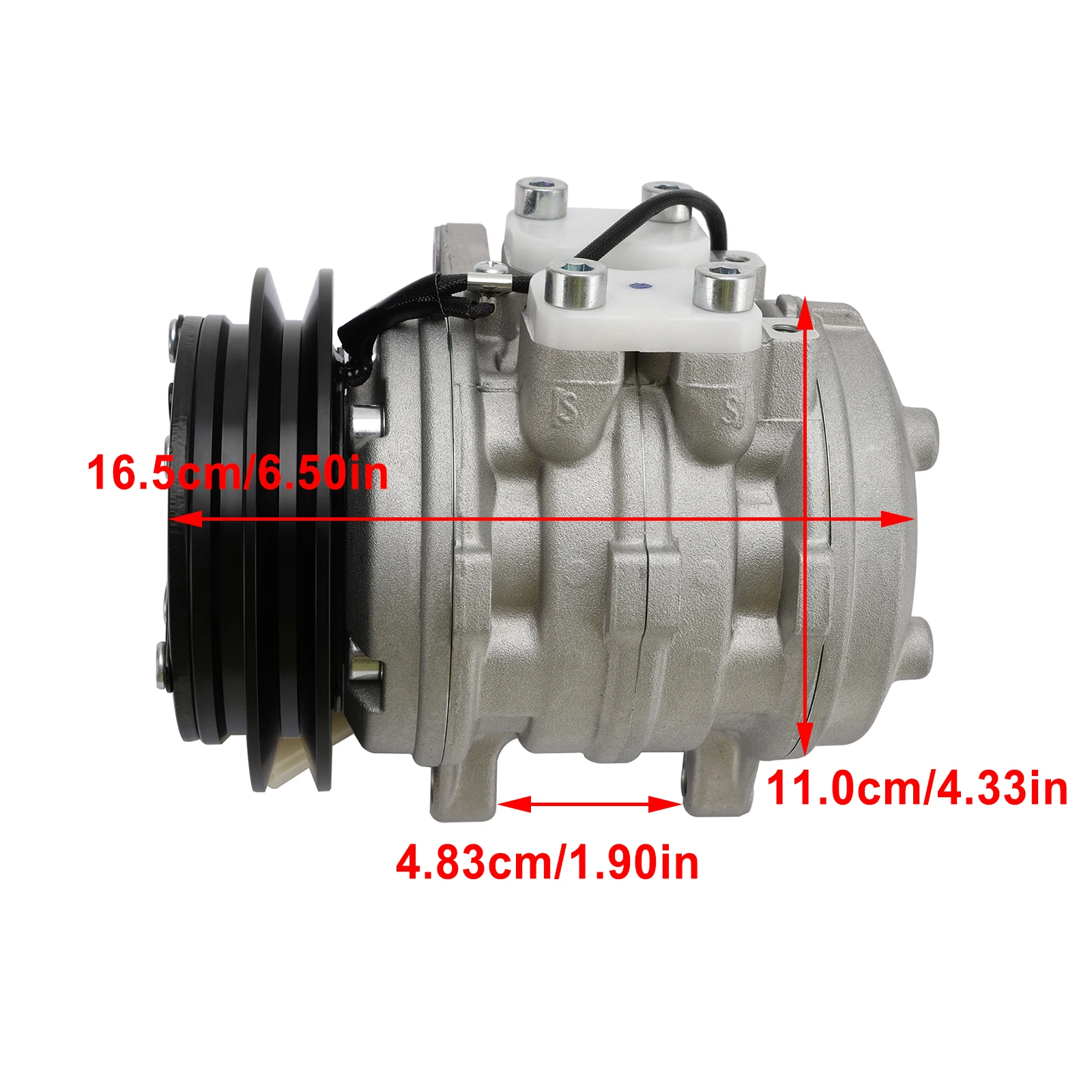 Areyourshop 447200-7443 A/C Compressor for Kubota Tractor M4900 M5700 M6800 M8200 M9000