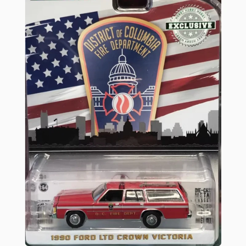 

Распроданный на складе Greenlight 1:64 1990 Ford LTD Crown Victoria, модель автомобиля из сплава, классический сувенир для взрослых, подарок, статический дисплей