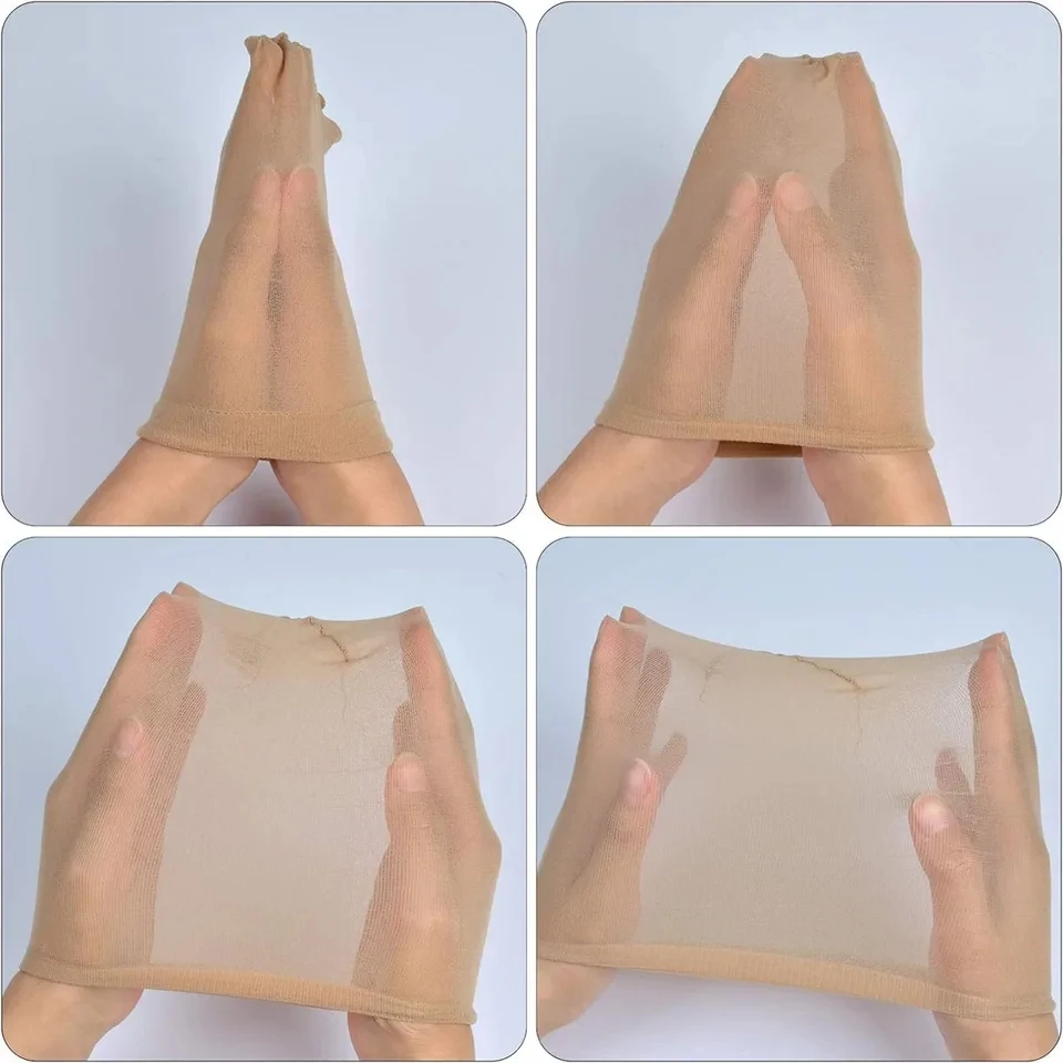 New Stocking Cap For Wigs 2Pcs Cheap Hair Net For Wigs Bald Cap Beige Brown Black Nylon Stocking Wig Cap Stretchy Hair Cap