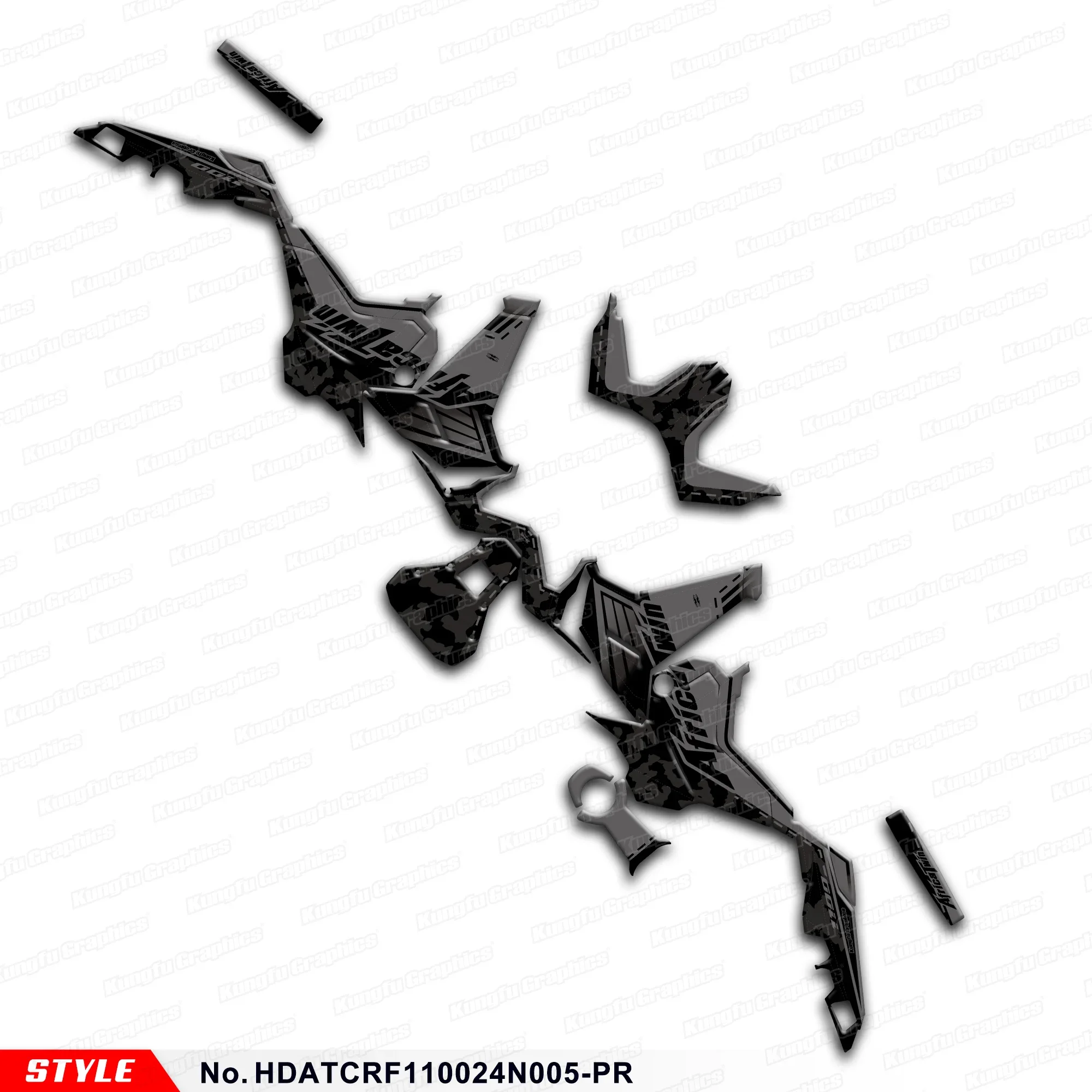 

JY Racing Motorcycle Graphics Sticker Kit for HONDA Africa Twin CRF1100L 2024 2025, HDATCRF110024N005-PR