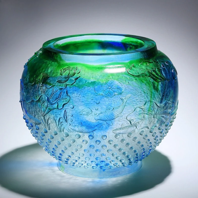 Flower cornucopia ornament glazed handicrafts living room entrance study decoration
