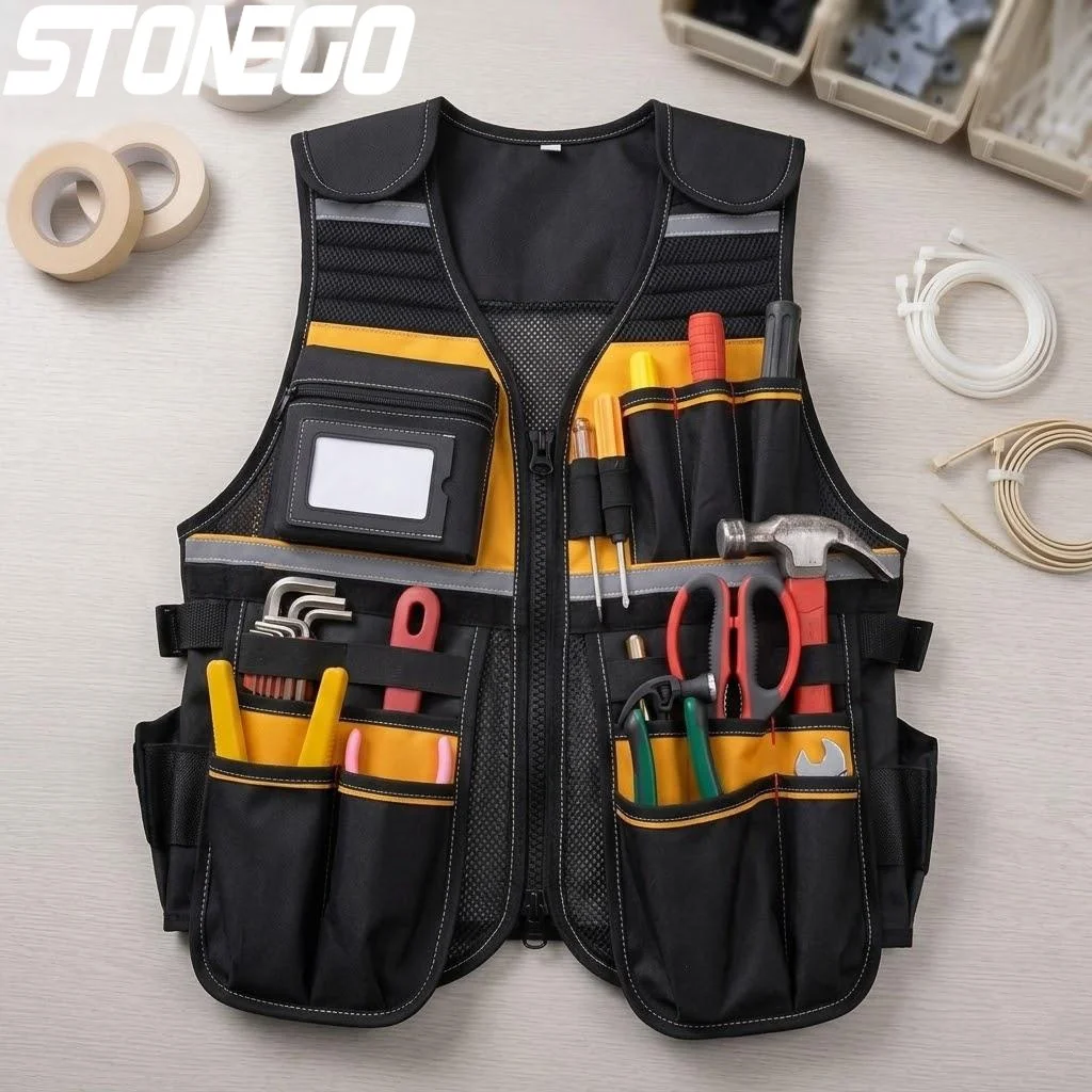 breathable-reflective-safety-multi-pocket-vest-for-gardening-construction-auto-repair-tools-storage