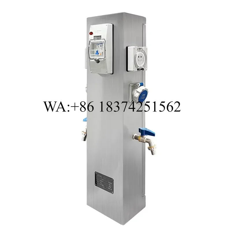 Wmwmnu for Dock Shore Power Pedestal Multifunctional Outdoor Power Supply Column Lighthouse Power Pedestal Waterproof Socket