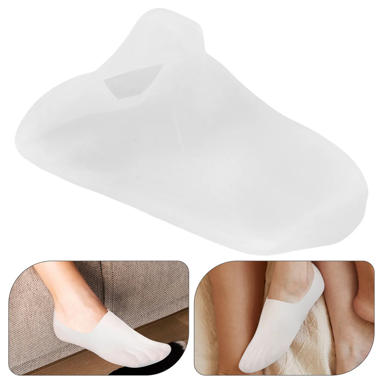 3Pairs Silicone Foot Lotion Socks Foot Care Softening Crack Heel Callus Moisturizing Gel Socks Spa Wraps Silicone Sock for Men