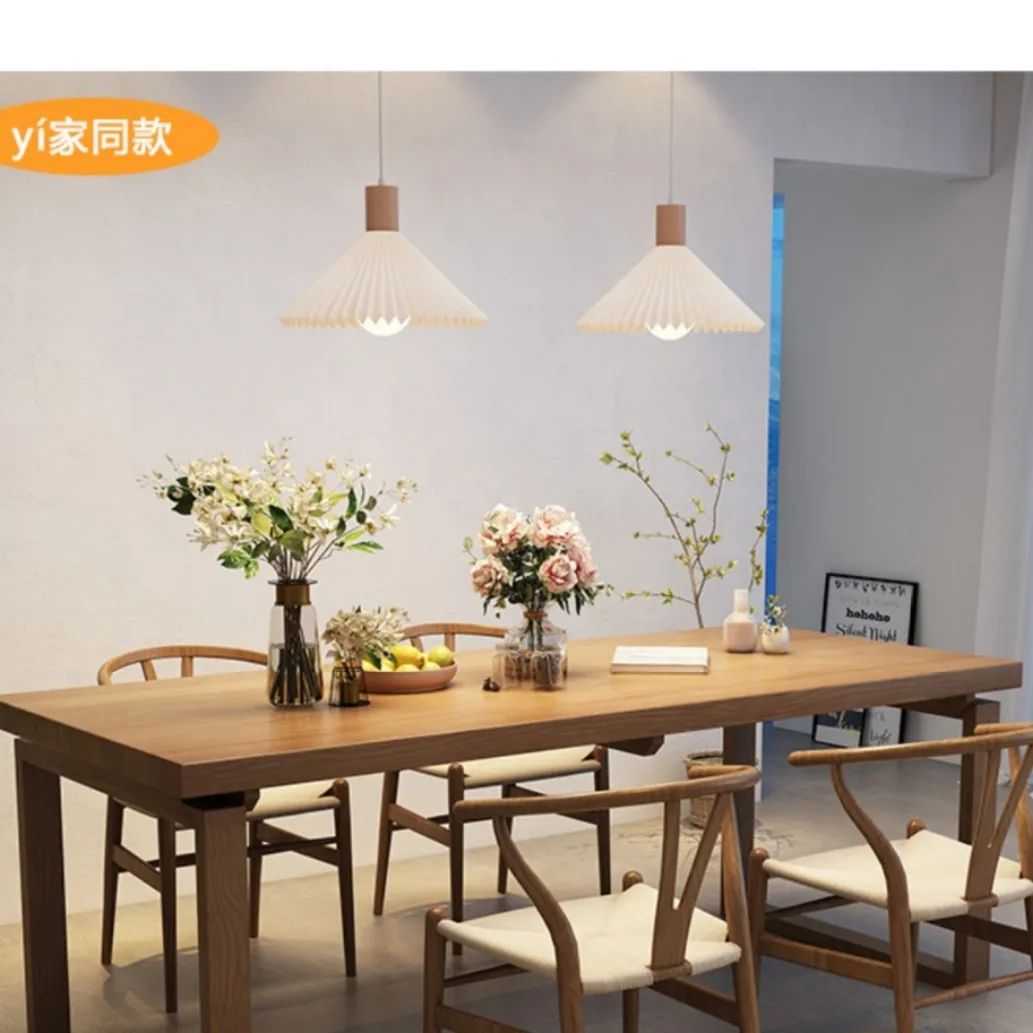 Solid wood dining table and chairs Rectangle solid wood dining table Leisure large board table Whole household small apartment t