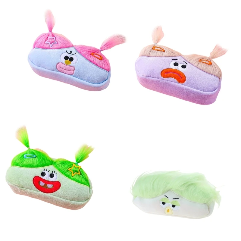 Сумка-карандаш с мультяшной уродливой куклой, плюшевые чехлы для ручек, чехол для ручек на молнии, большая вместительная сумка в