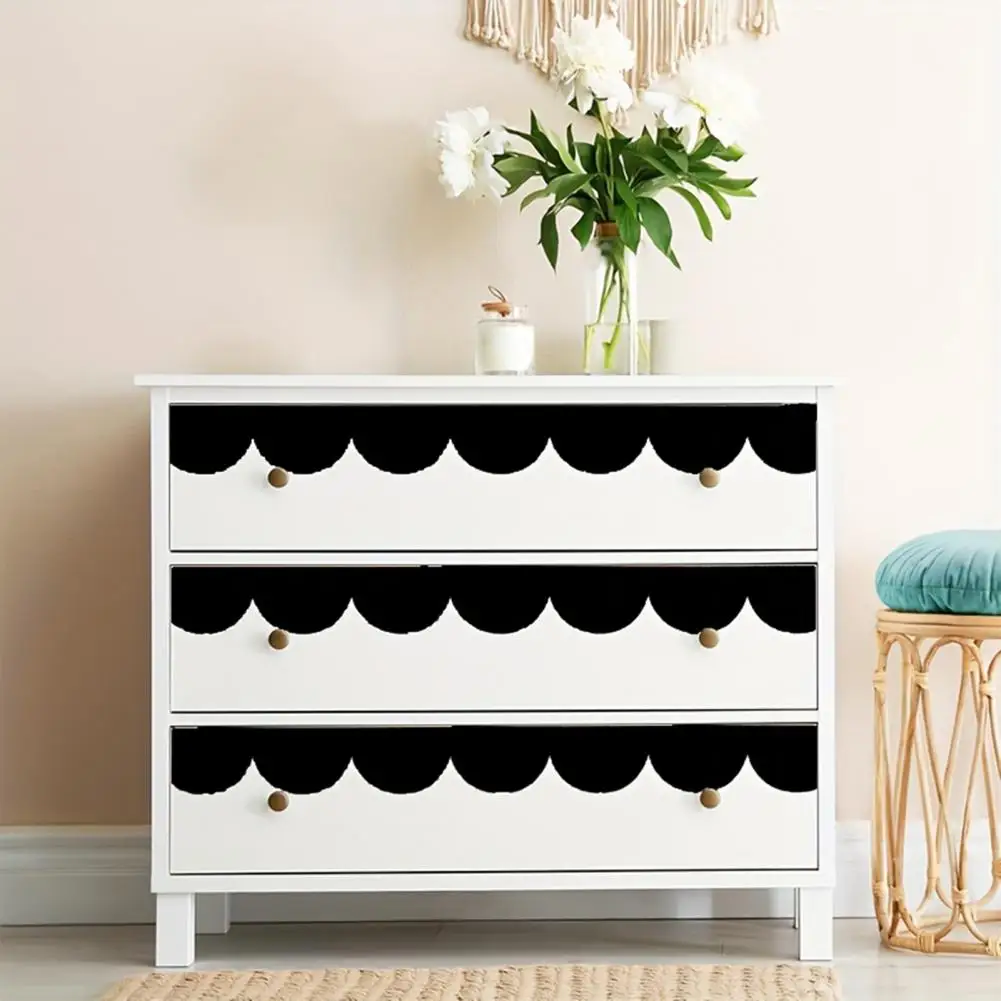 Wooden Door Frame Decoration Adhesive Wall Decor Scalloped Wood Border Trim for Diy Home Decor Adhesive Cabinet Shelf for Walls