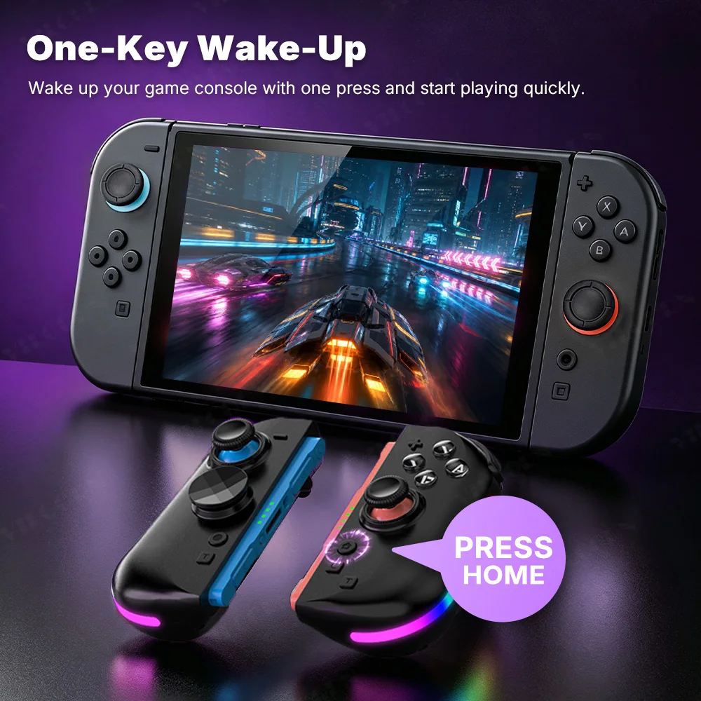 Magnetic Gamepad For Switch 2 Replacement Controller with One-Key Wake up Joystick For NS2 Joypad with Turbo Macro Programming