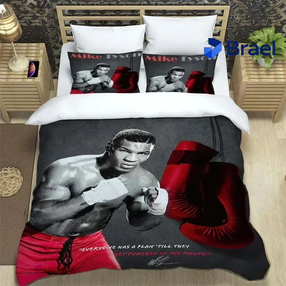 Exquisite Boxing Champion Mike Tyson Fashion 3D Printed Bedding Queen Bedding Set Customized King Size Bedding Set Soft And Comf