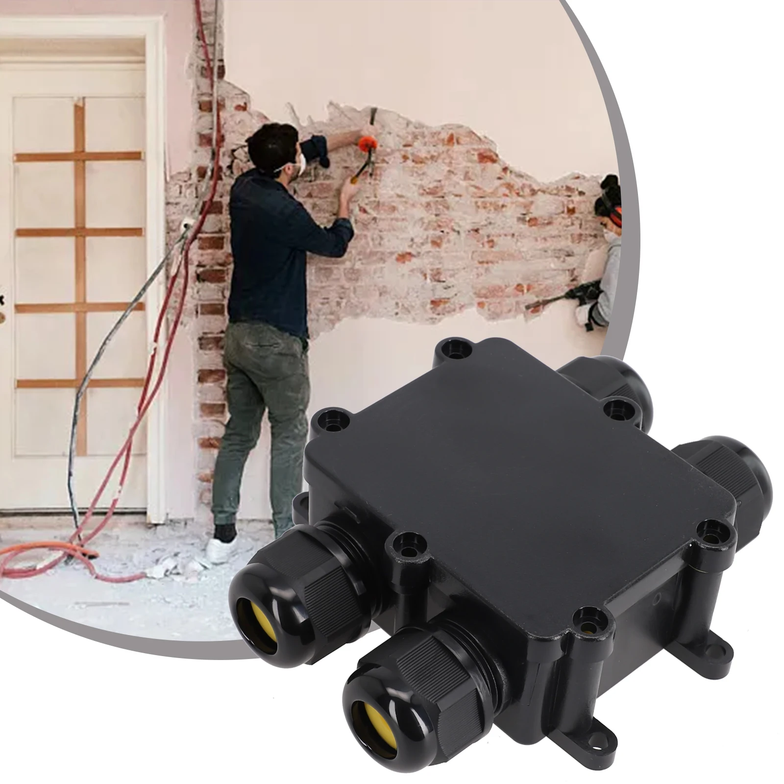 Cable Sleeve Junction Box 4-Way Accessories Connection H-Box IP68 Waterproof PVC Replacement Spare Parts Brand New