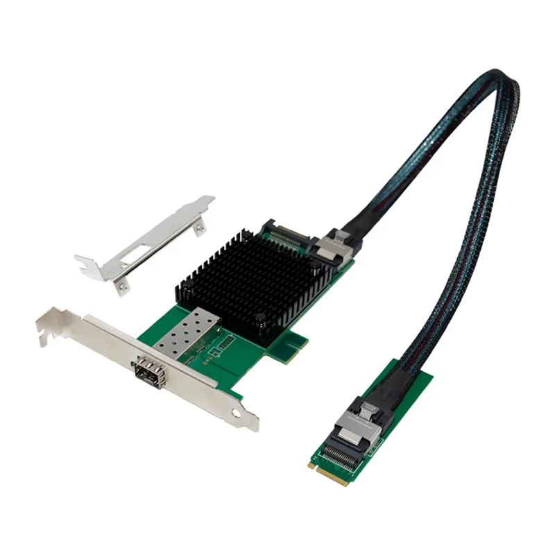 M.2 10G SFP+ Server Network Card Fiber Optic JL82599EN Data Transmission Compatible With Industrial Computers
