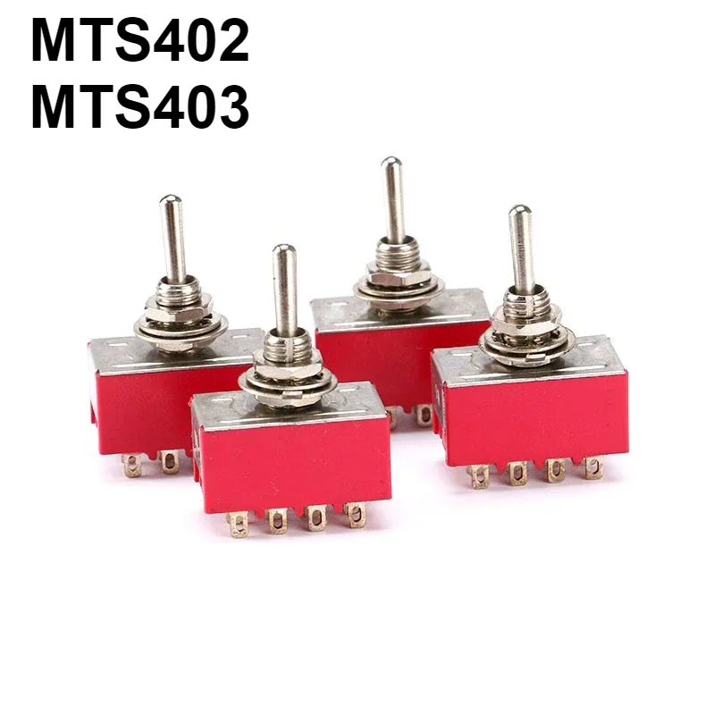 1PCS MTS-402 ON/ON MTS-403 ON/OFF/-ON Toggle Switch AC 250V 2A 120V 5A 12 Pin 4PDT