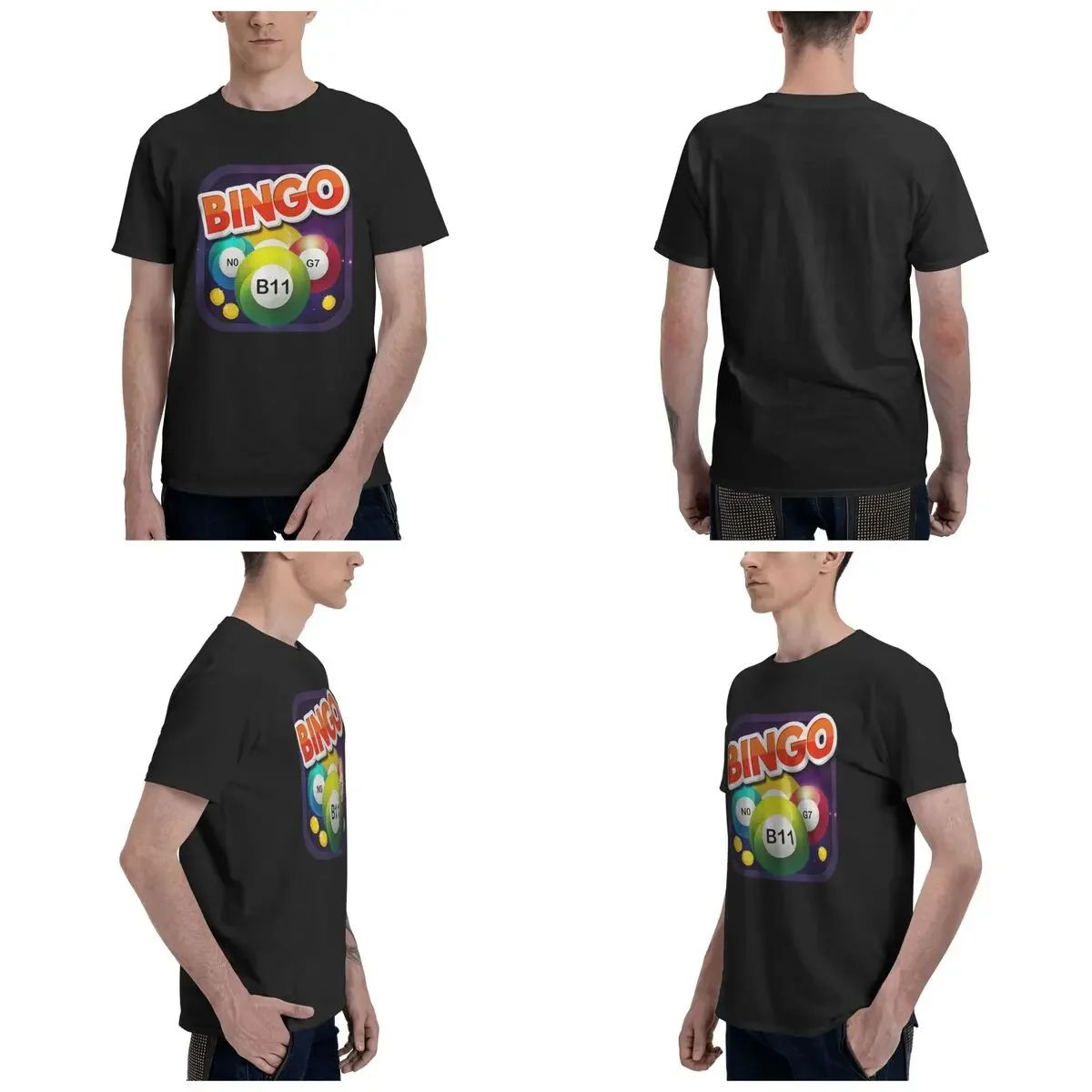 Game Bingo Queen Player 100% Cotton T-Shirt Men'sOversized T Shirts Men O-Neck Short Sleeve S-6XL
