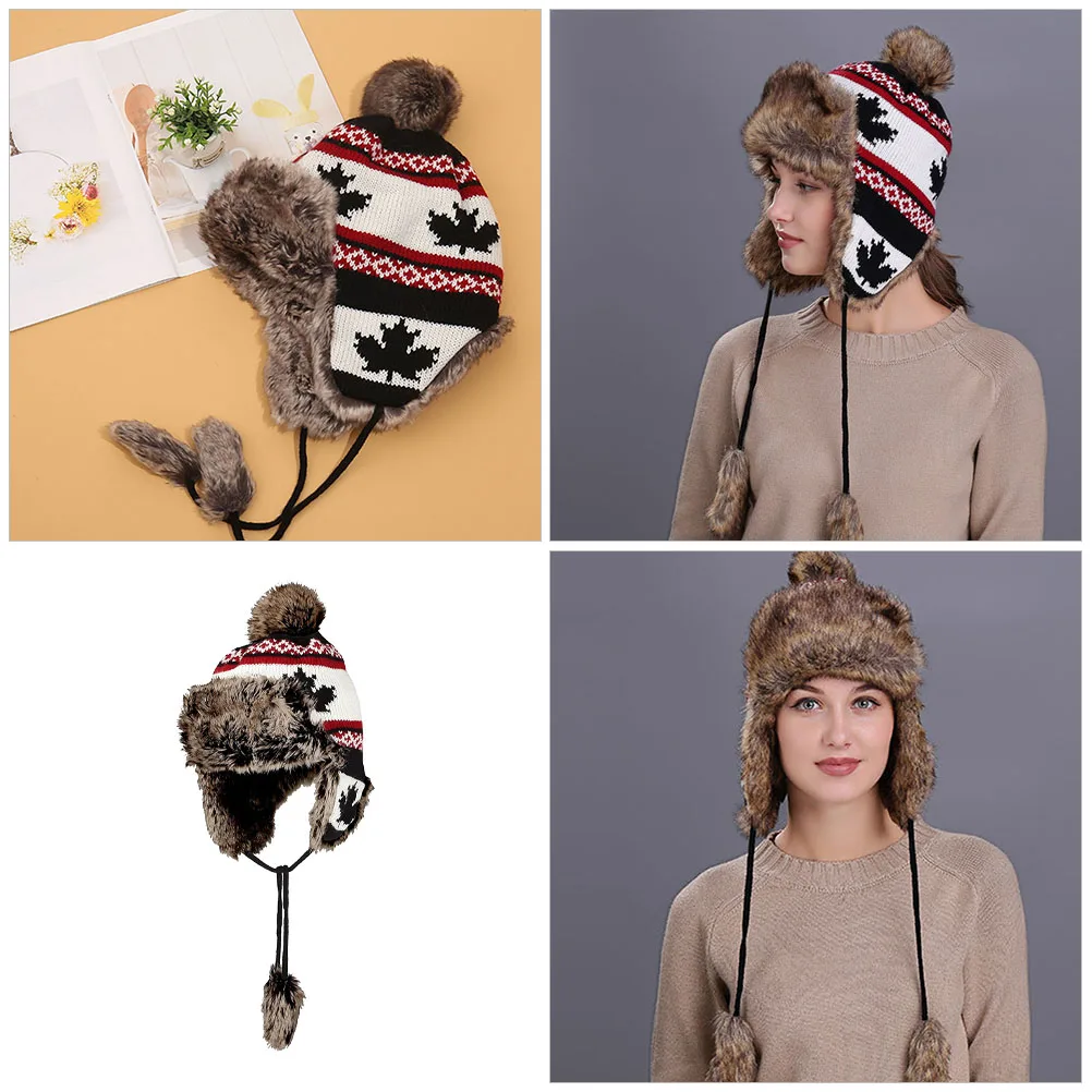 

Wool Cap Warm Keeping Hat Ear Warmer Cold Weather Warmers Outdoor Windproof Fashionable for Men