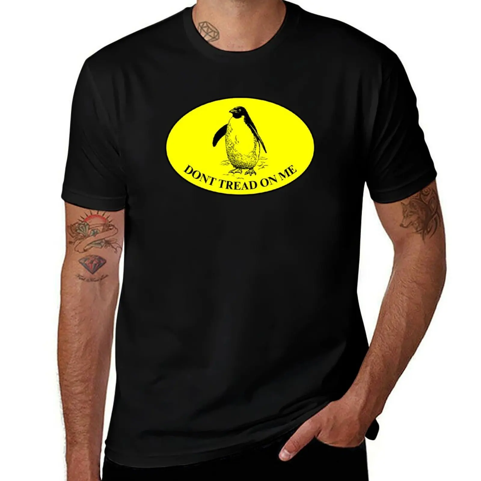 DONT TREAD ON ME - OVAL BOTTOM WORDS T-Shirt Running Gym Short Sleeve Sports Tee