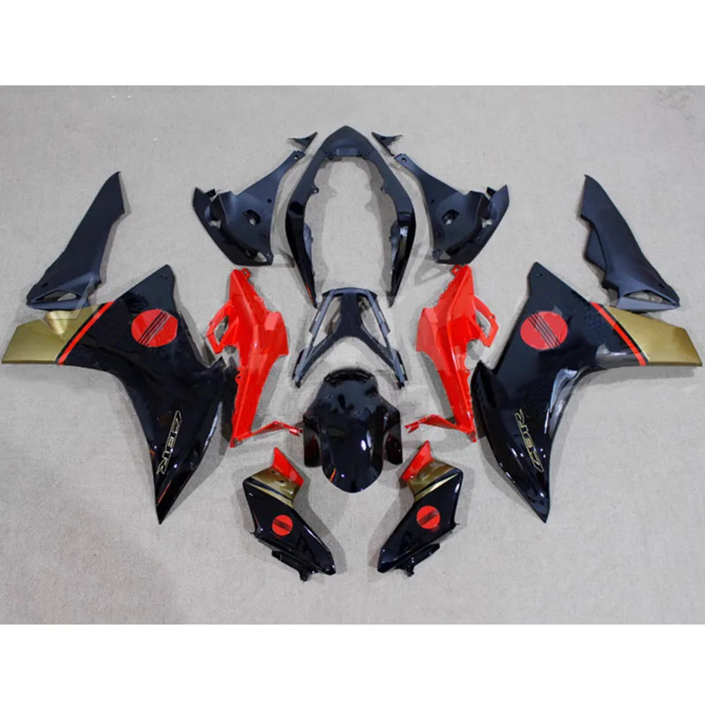 

ABS Injection Fairing Molded Bodywork Panel Kit Set Fit For Honda CBR600F 2011 2012 2013 2014 2015 2016 Black With Red