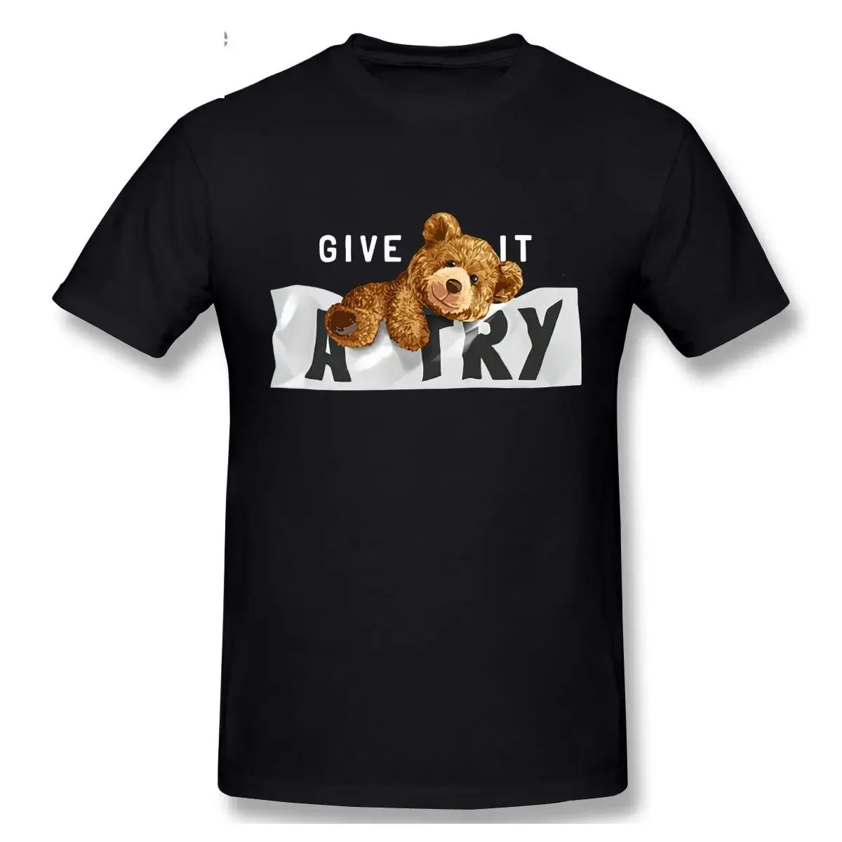 GIVE IT ATRY Teddy Bear T shirt Harajuku T-shirt Graphics Tshirt Brands Tee Top