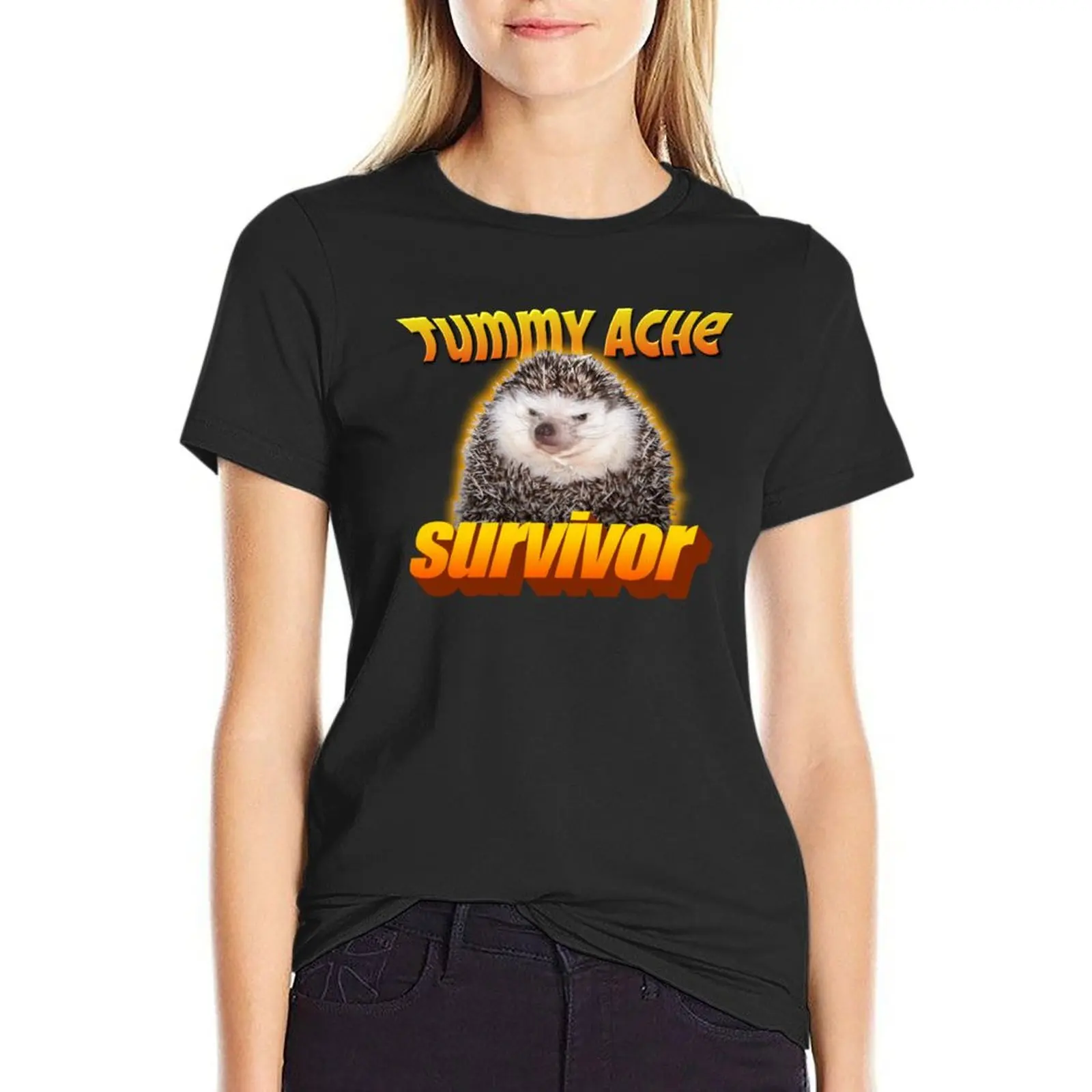 Tummy Ache Survivor Meme T-Shirt funnys female shirts graphic tees t shirt dress Women