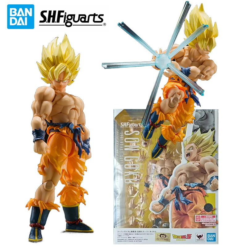 

Фигурка Bandai S.H. Фигуртс супер сайян Сон Гоку легендарная супер сайян Драконий жемчуг Z 16 см Оригинальная фигурка модель детская игрушка